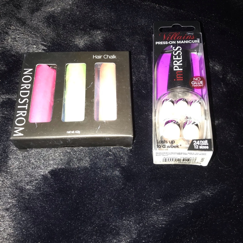 Disney Villains Press On Nails & Nordstrom Hair Chalk